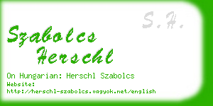 szabolcs herschl business card